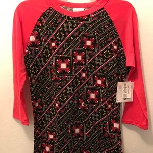 XS LuLaRoe Randy baseball T